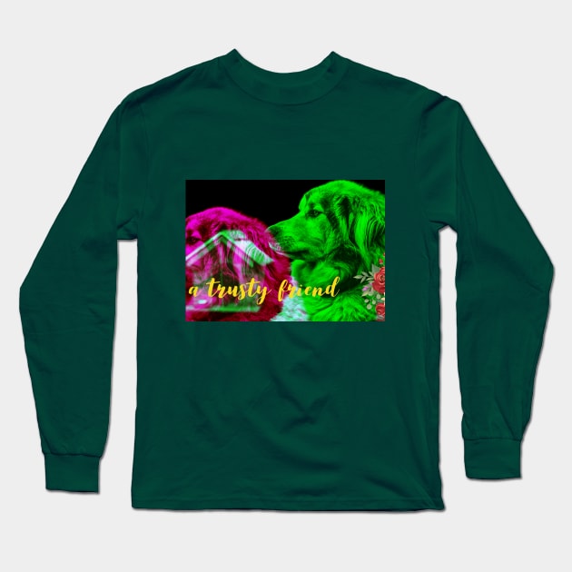 A Trusty Friend (dog) Long Sleeve T-Shirt by PersianFMts